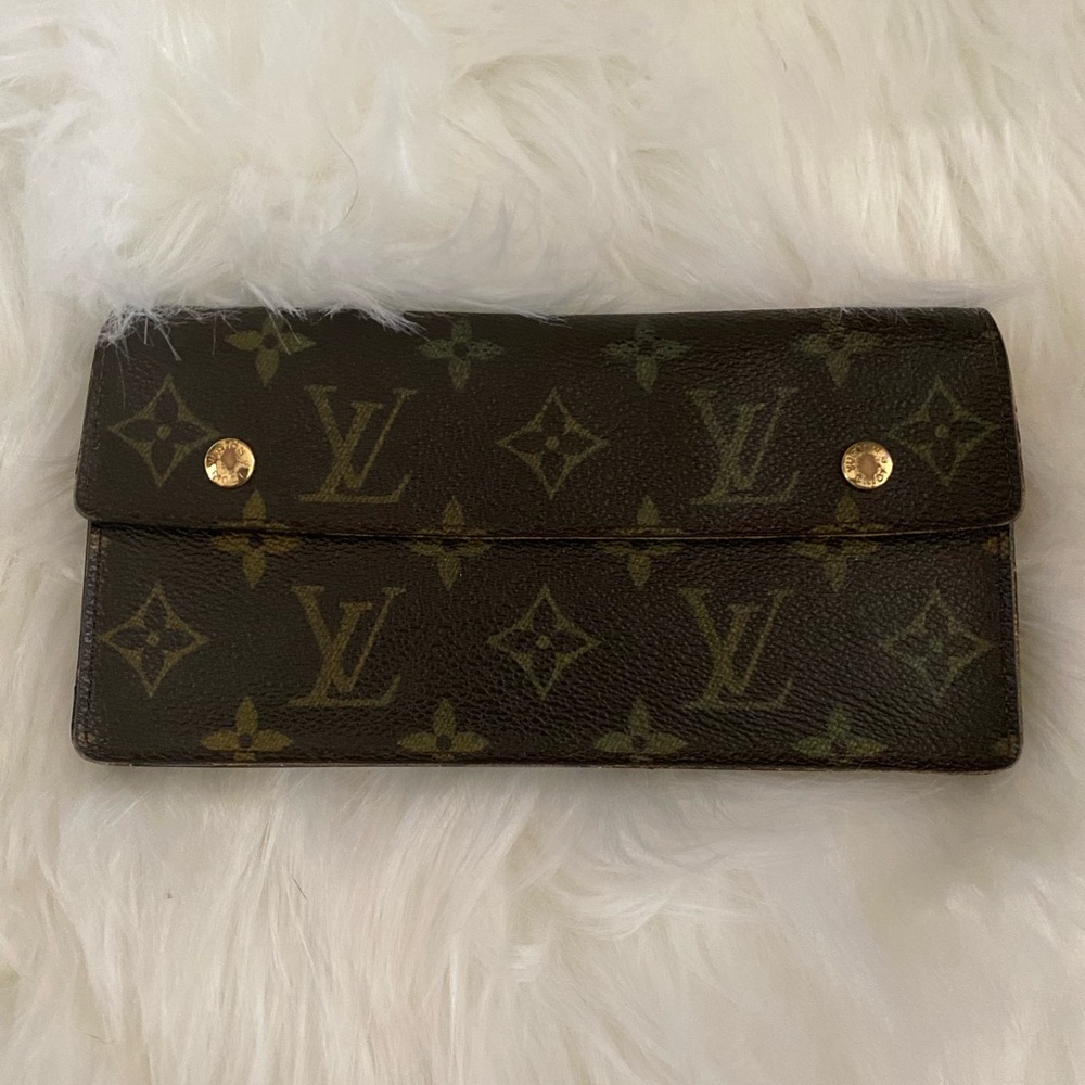 Rare Louis Vuitton Double Snap Accordion Wallet